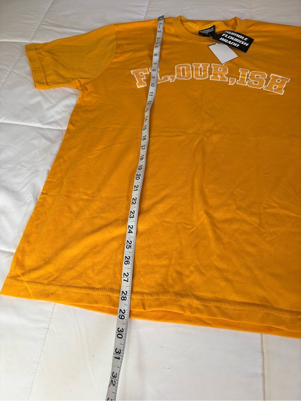 NWT Humble Flourish Brand XL Flourish Graphic T Shirt Gold Yellow Tee Varsity - Picture 5 of 5